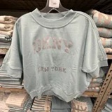 [S] DKNY MINERAL DKNY 1989 RHINESTUD LOGO PULLOVER, DP6T1571-MN1 (SD1976)