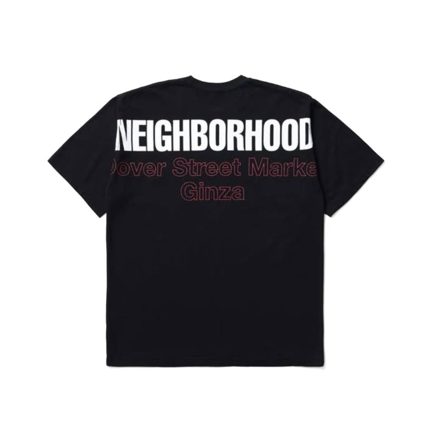 -(B4c03)-NEIGHBORHOOD X DOVER STREET MARKET T-SHIRT DSM 銀座限定款 紅字款 黑/白-261PCNH-ST12S