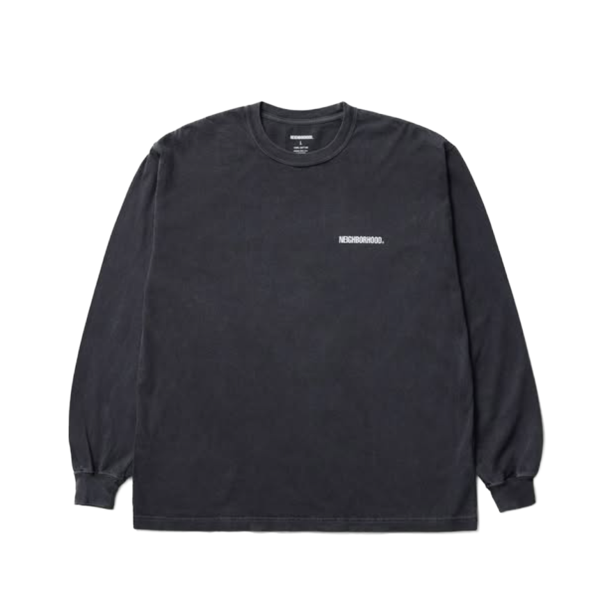 -(B3d04)-NEIGHBORHOOD X DOVER STREET MARKET L/S TEE DSM 銀座限定 水洗 薄長T 黑-261PCNH-LT04S
