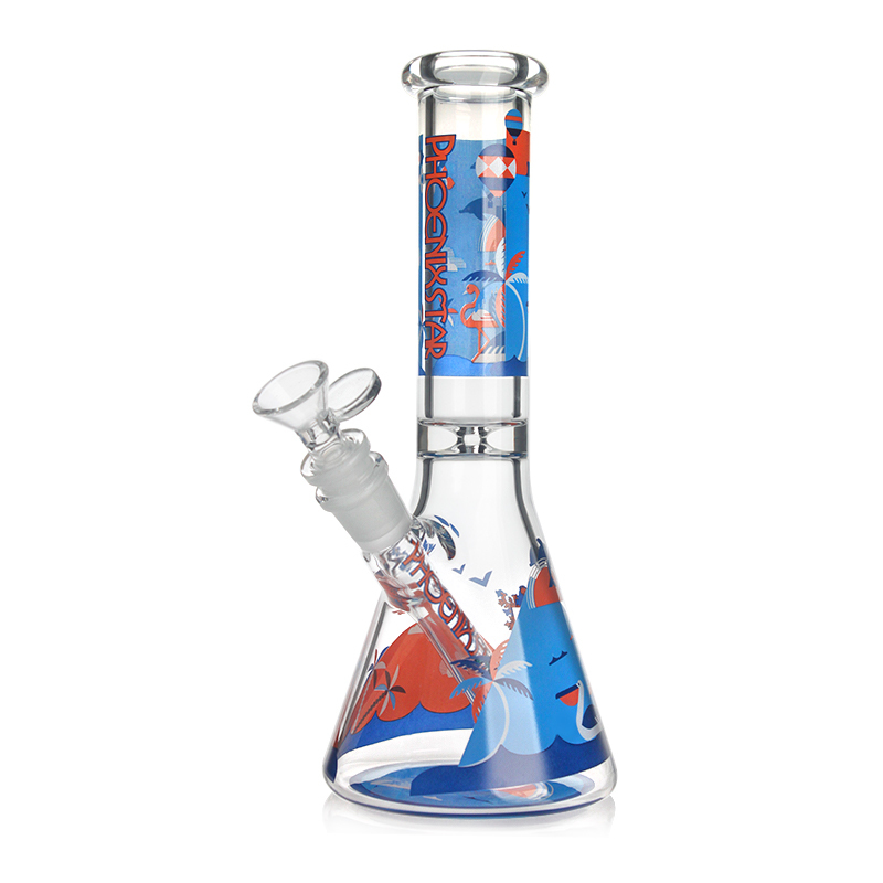 🇺🇸Phoenix Star - Phx933 Pattern Glass Beaker Bong 玻璃水煙壺
