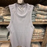 [S] DKNY FROST BLUE DOME STUDS TANK, DJ5T1694-A4I (SD1979)
