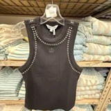 [S] DKNY BLACK DOME STUDS TANK, DJ5T1694-BLK (SD1980)