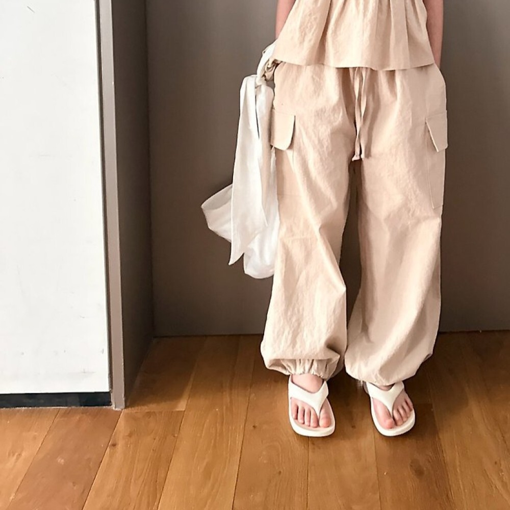 90-160 亞麻口袋工作褲 2色