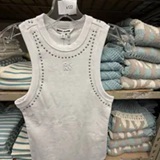 [S] DKNY WHITE DOME STUDS TANK, DJ5T1694-WHT (SD1982)