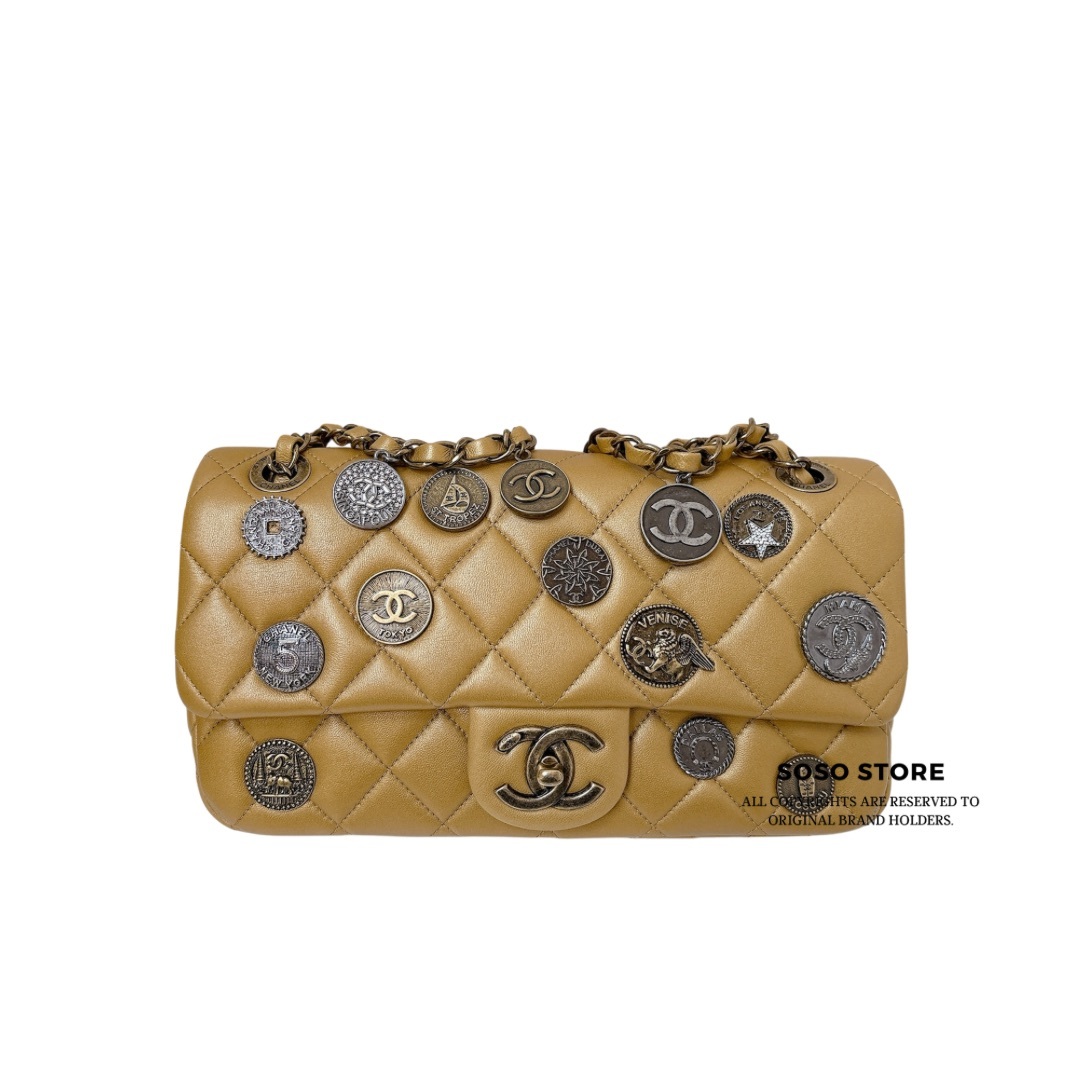 Chanel Paris-Dubai Medallions Flap Bag - Gold / GHW