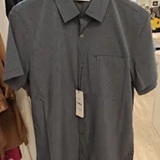 [S] DKNY BLUE HEATHER MEN'S SHORT SLEEVE POLO SHIRT, DKSW1838-BLUE HEATHER (SD1987)