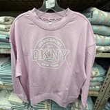 [S] DKNY PINK LAVENDER COLLEGIATE LOGO SWEATSHIRT, DP6T1657-GX0 (SD1992)