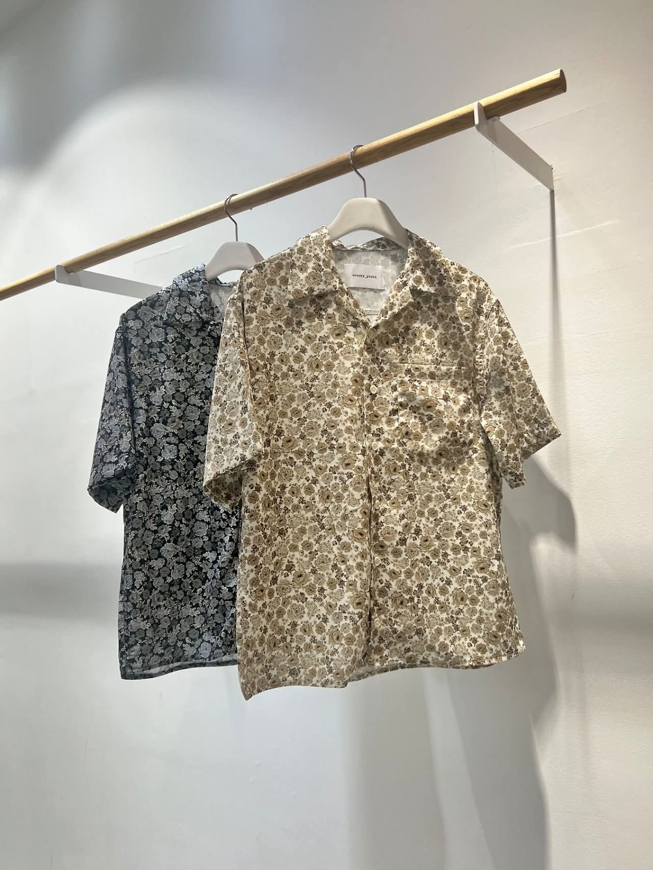 花紋圖案短袖恤衫 C_y-163S