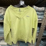 [S] DKNY LEMON LIGHT METALLIC BUBBLE LOGO V-NECK PULLOVER, DP6T1644-AIG (SD2000)