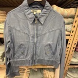 [S] DKNY STREAM LONG SLEEVE ZIP FRONT TENCEL BOMBER, P51CZA84-SEM (SD2006)