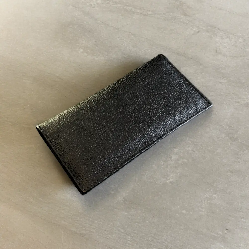 Carriel leather bag｜Men's long wallet - Black｜Colombia