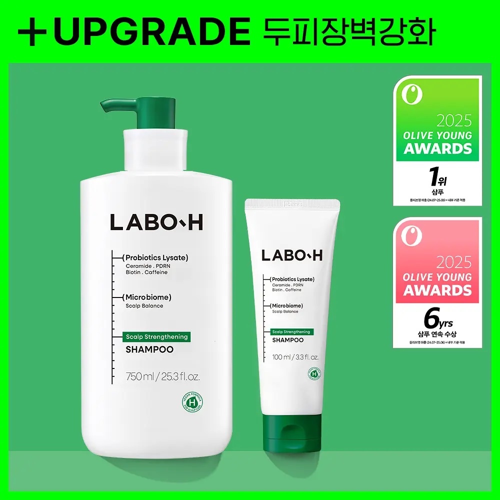 《Olive young連線》LABO-H Scalp Shampoo Hair Loss Care upgrade 750ml Set (+125ml shampoo)