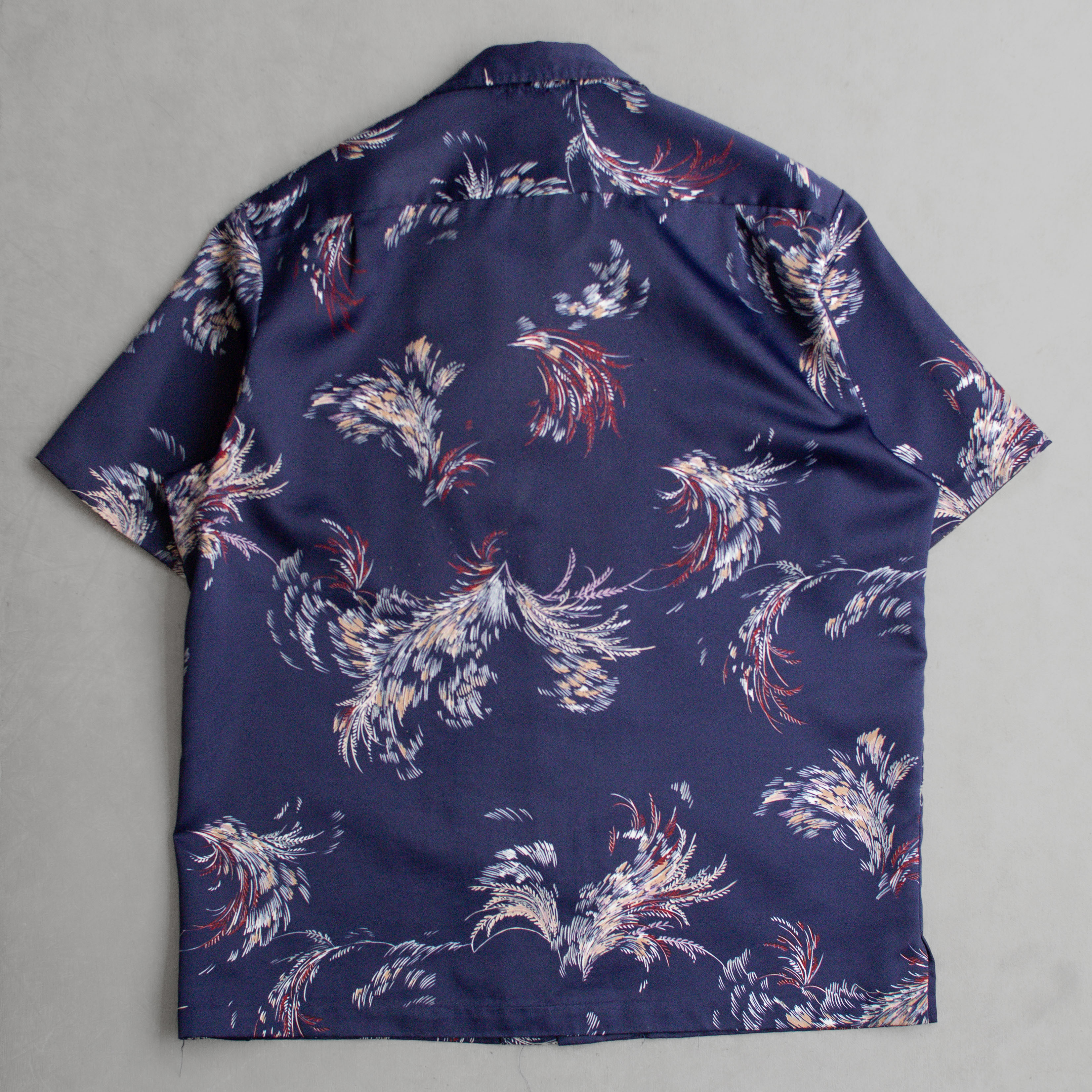 70-80S TORI RICHARD HAWAII SHIRT 美國製 深藍 和柄 開領 夏威夷襯衫 A