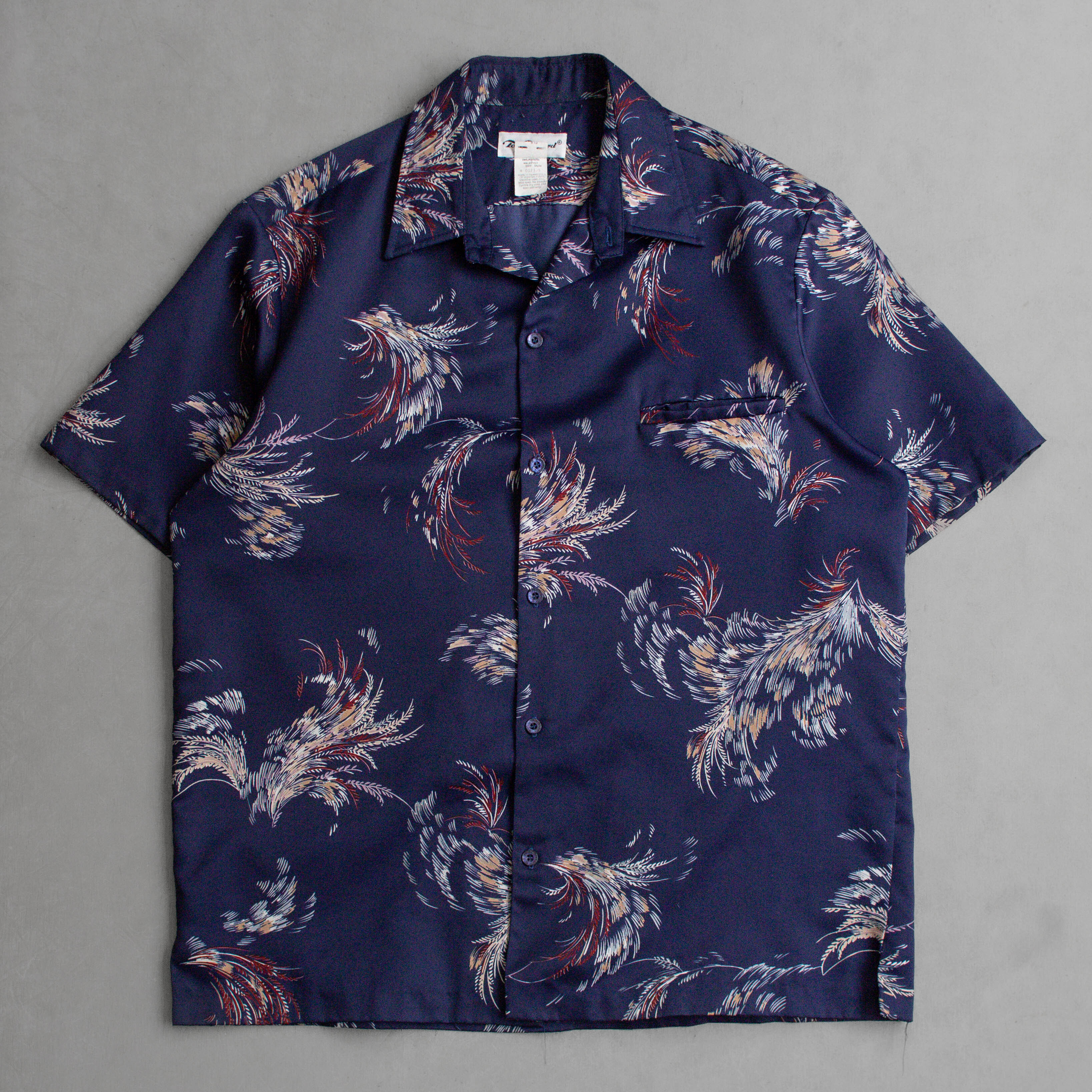 70-80S TORI RICHARD HAWAII SHIRT 美國製 深藍 和柄 開領 夏威夷襯衫 A