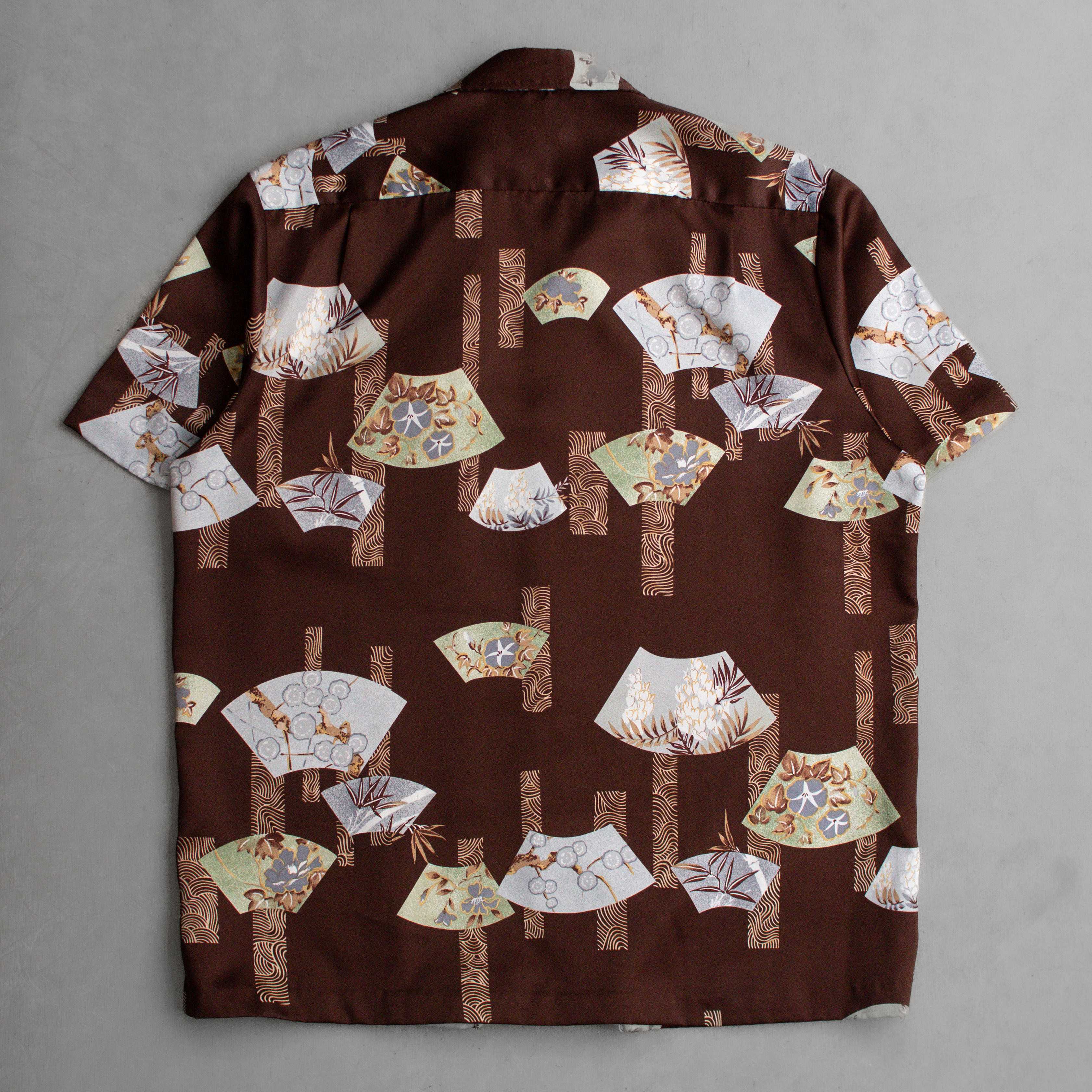 70-80S TORI RICHARD HAWAII SHIRT 美國製 咖啡 和柄 開領 夏威夷襯衫 C