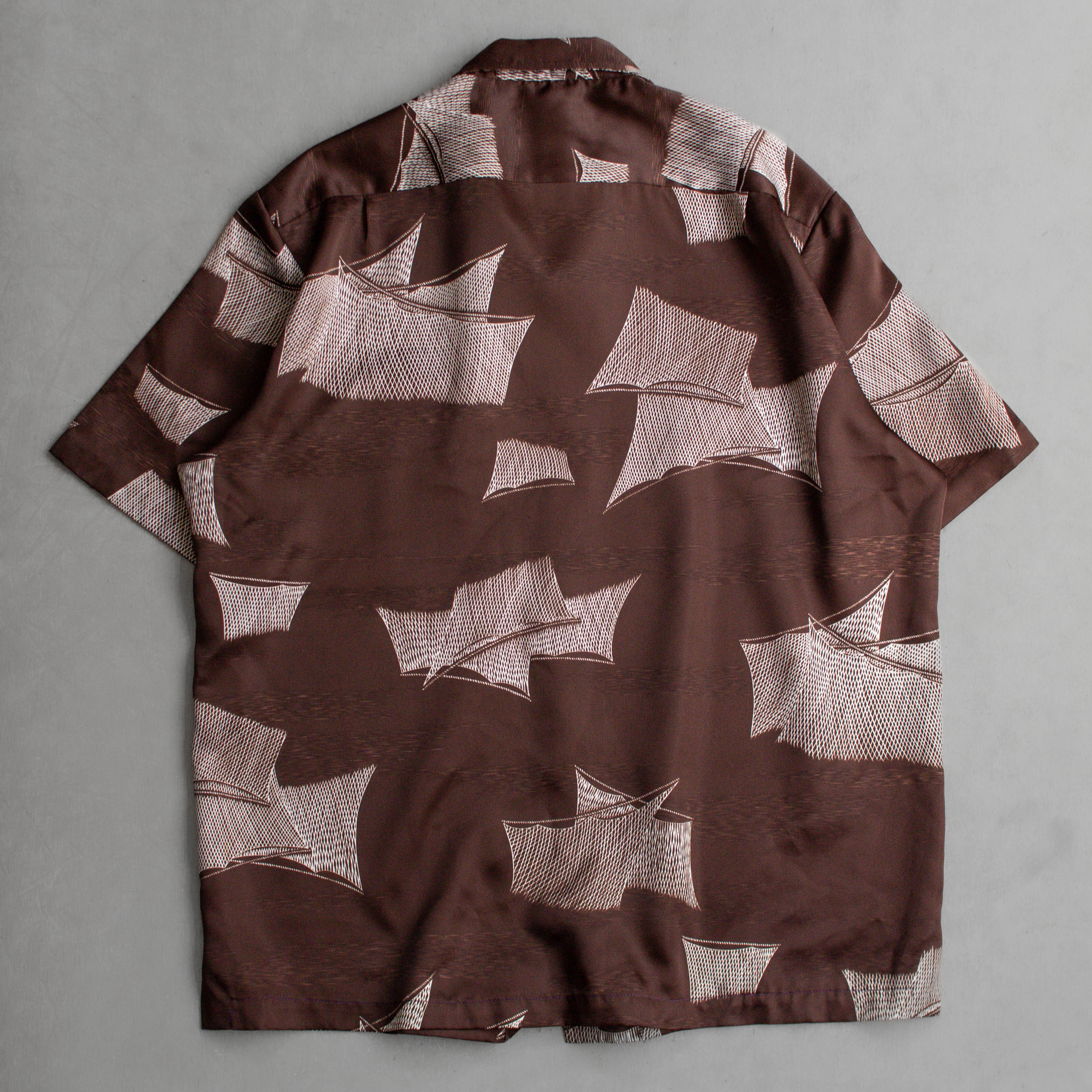 70-80S TORI RICHARD HAWAII SHIRT 美國製 咖啡 和柄 開領 夏威夷襯衫 D