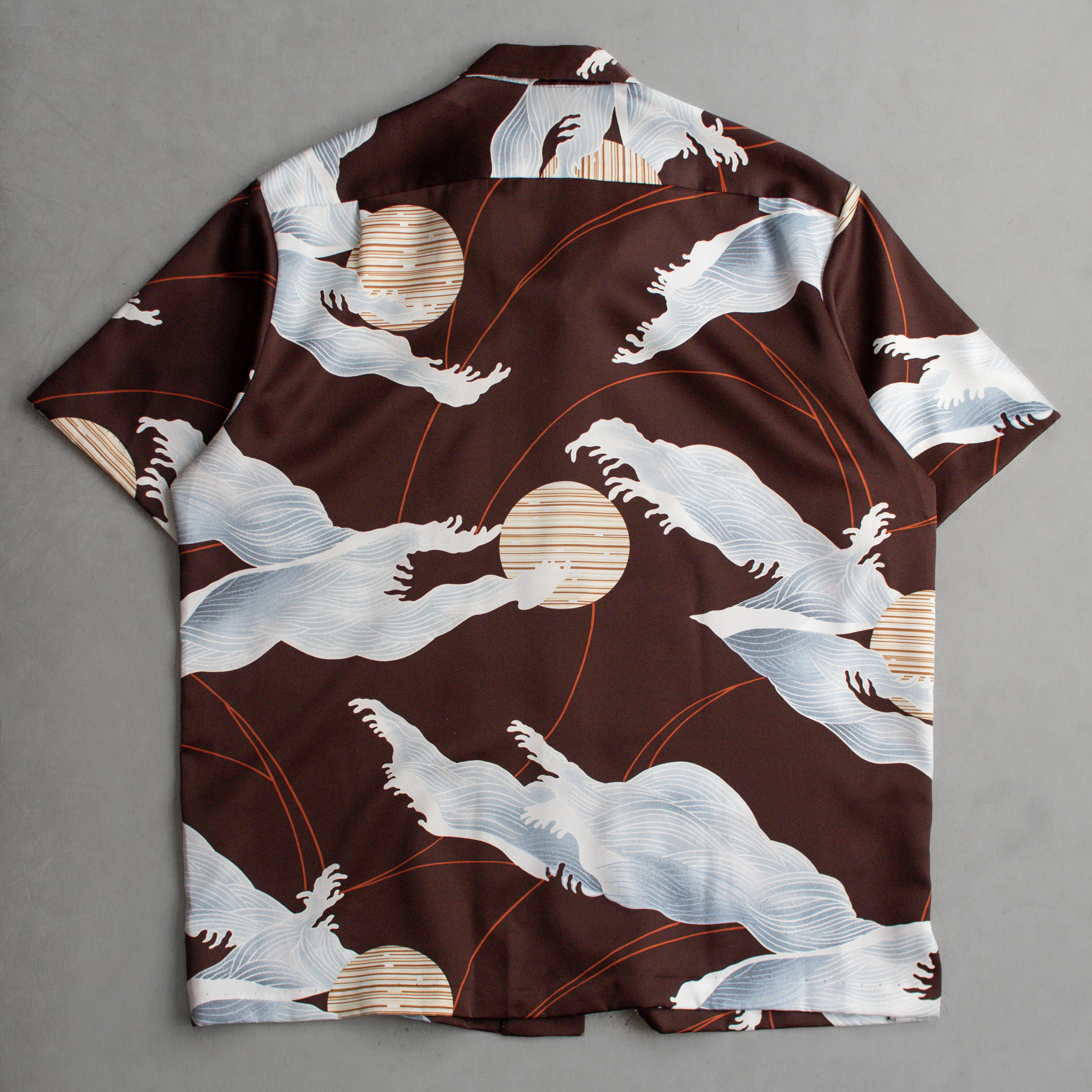 70-80S TORI RICHARD HAWAII SHIRT 美國製 咖啡 和柄 開領 夏威夷襯衫 E