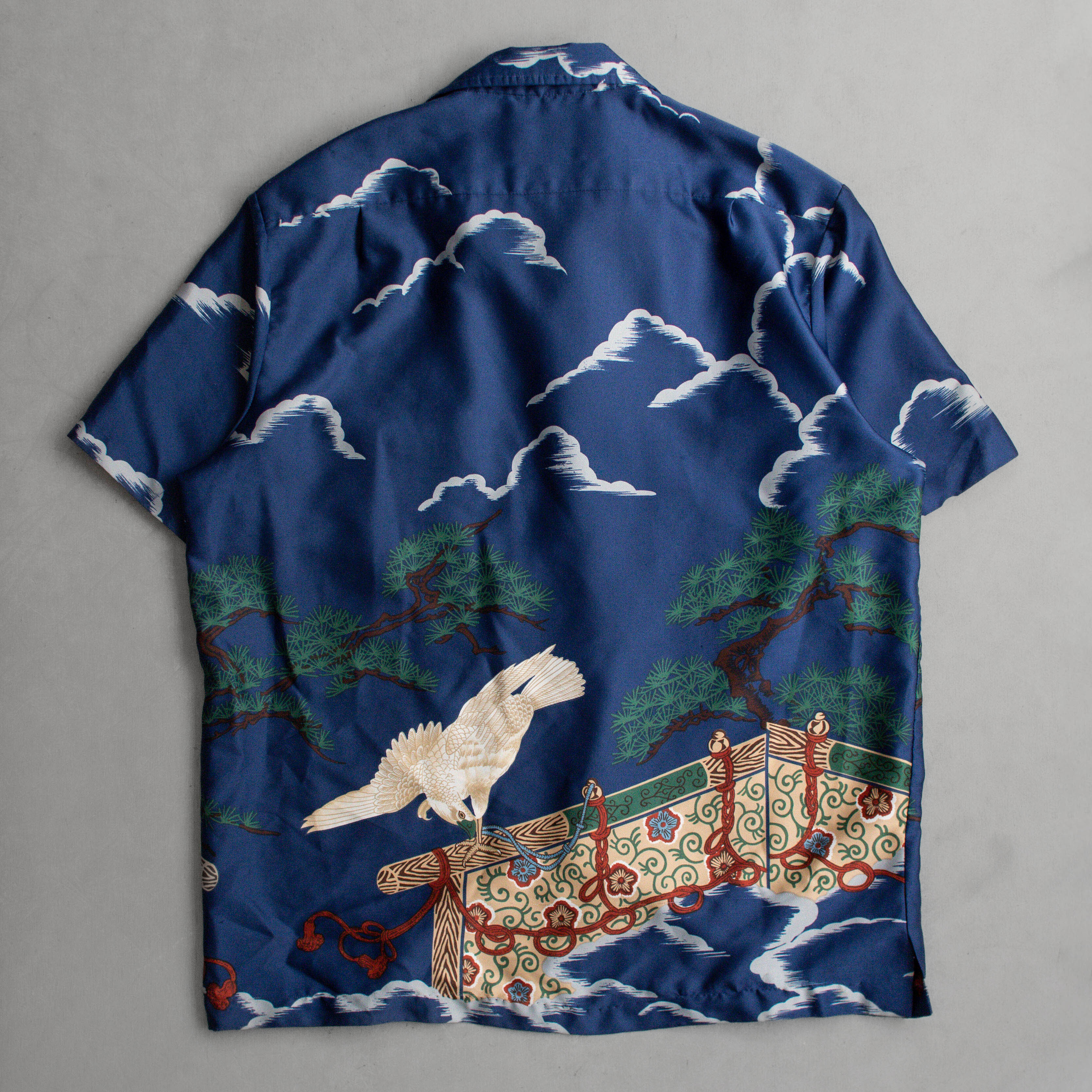 70-80S TORI RICHARD HAWAII SHIRT 美國製 深藍 和柄 開領 夏威夷襯衫 I