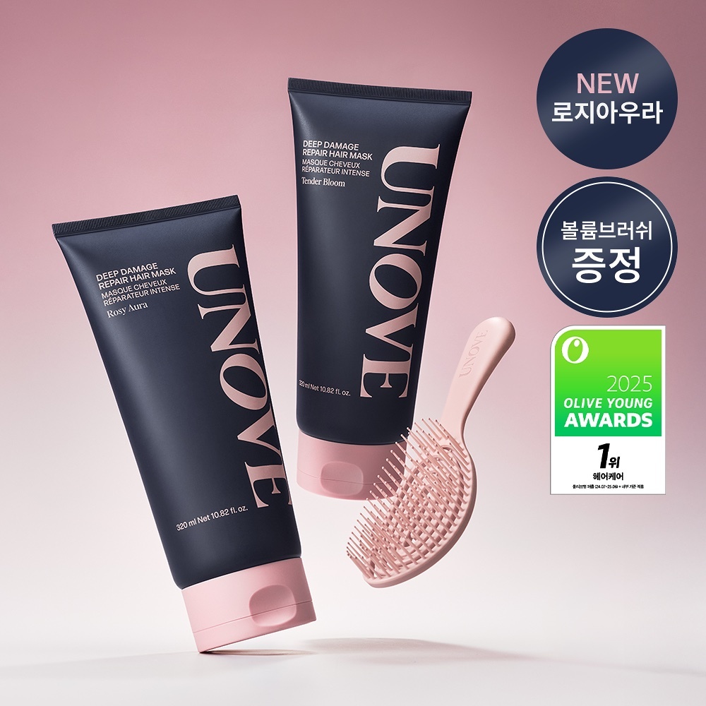 《Olive young連線》UNOVE Deep Damage Treatment EX 320ml tender bloom+ 320ml rosy aura set