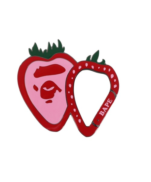 2026SS BAPE A BATHING APE STRAWBERRY APE HEAD CARABINER 草莓 開瓶器 現貨 1M30282305