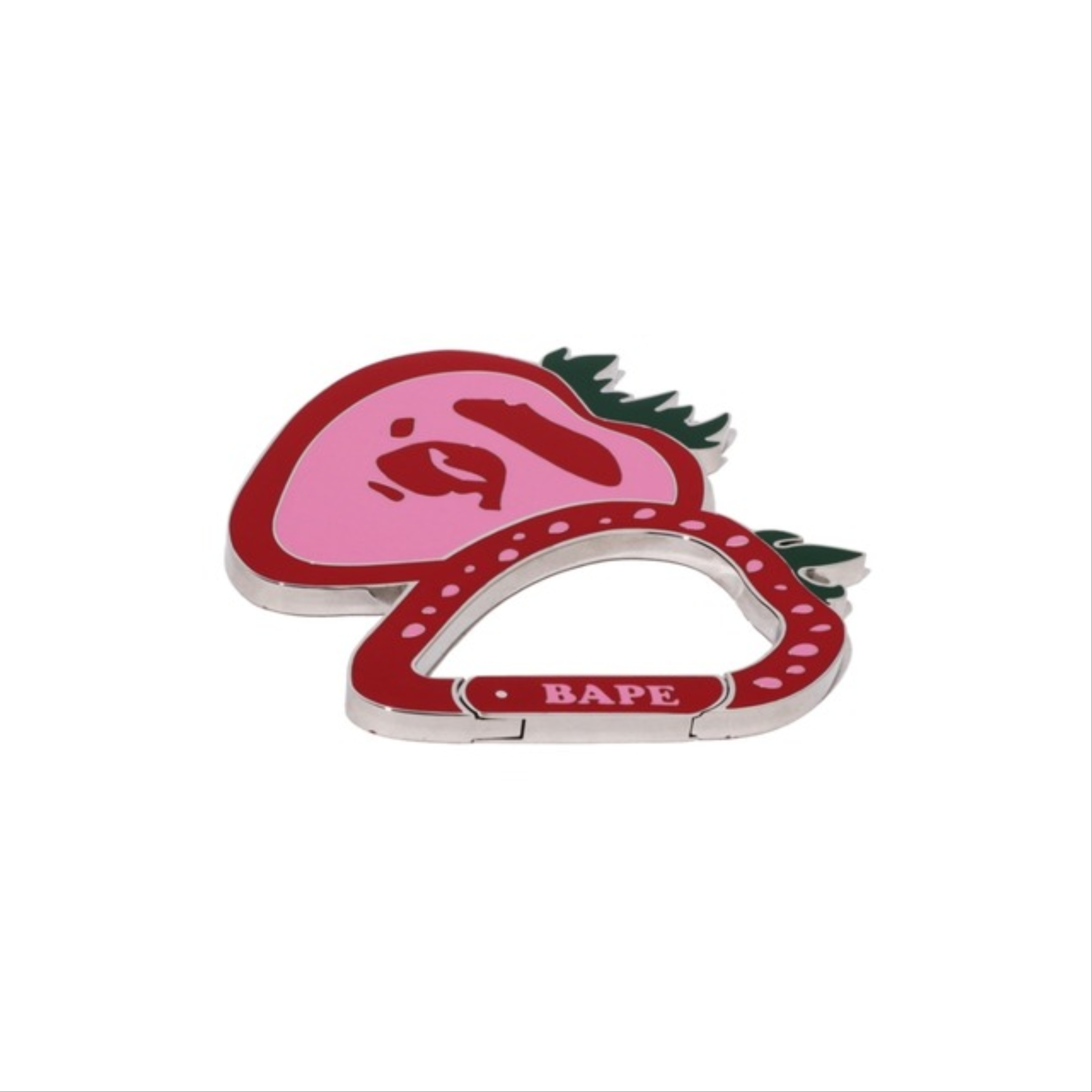 2026SS BAPE A BATHING APE STRAWBERRY APE HEAD CARABINER 草莓 開瓶器 現貨 1M30282305