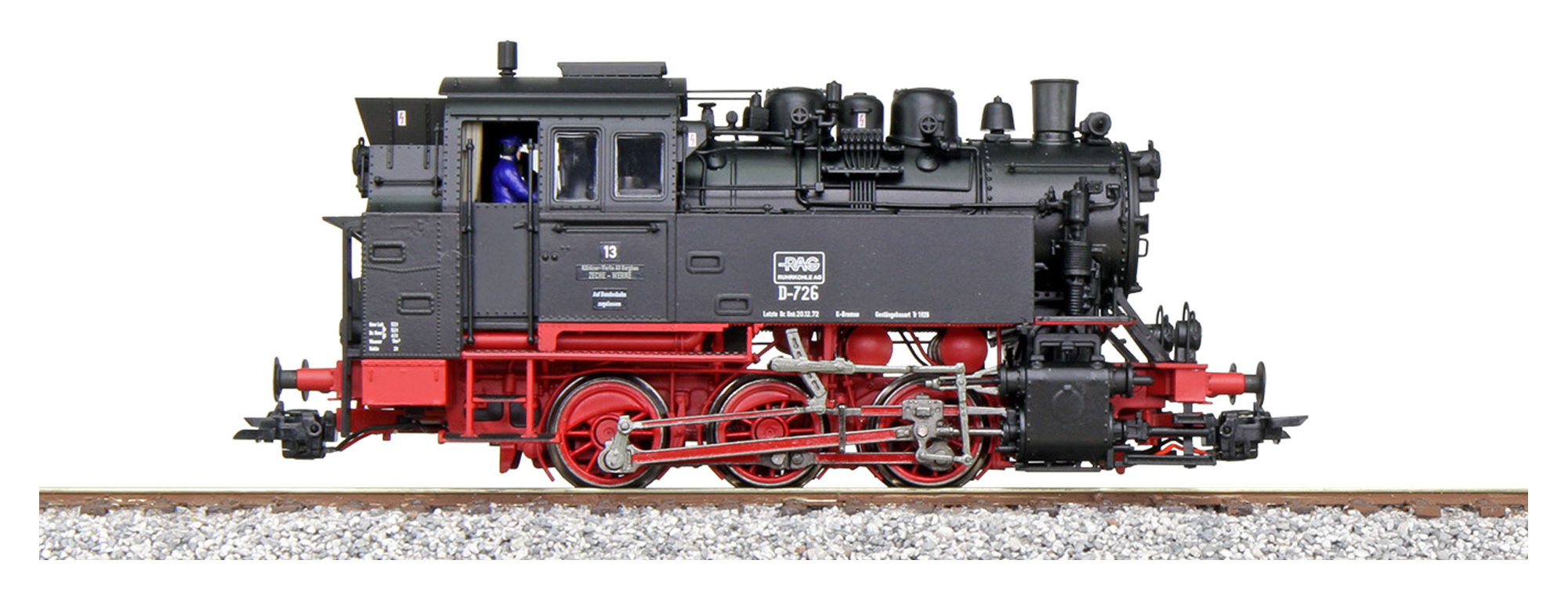 ESU 31655 HO規 RAG BR 80 D-726 蒸汽機車，第四時期，數位音效冒煙車