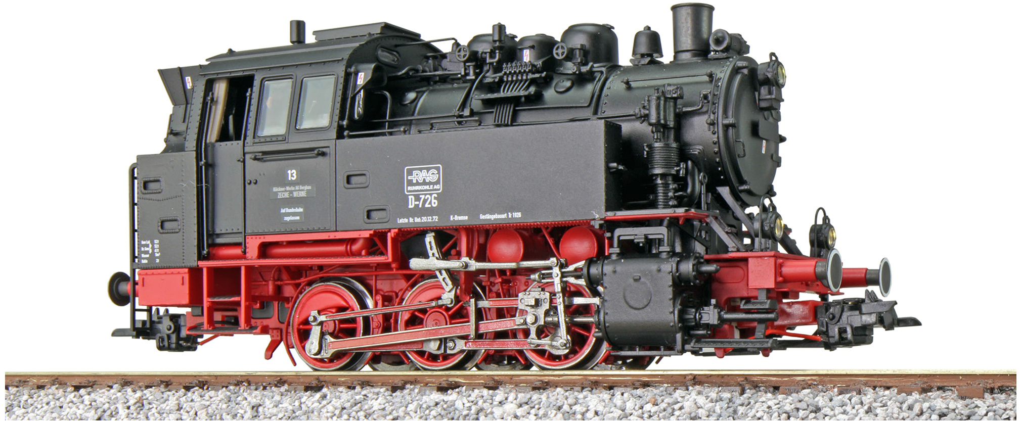 ESU 31655 HO規 RAG BR 80 D-726 蒸汽機車，第四時期，數位音效冒煙車