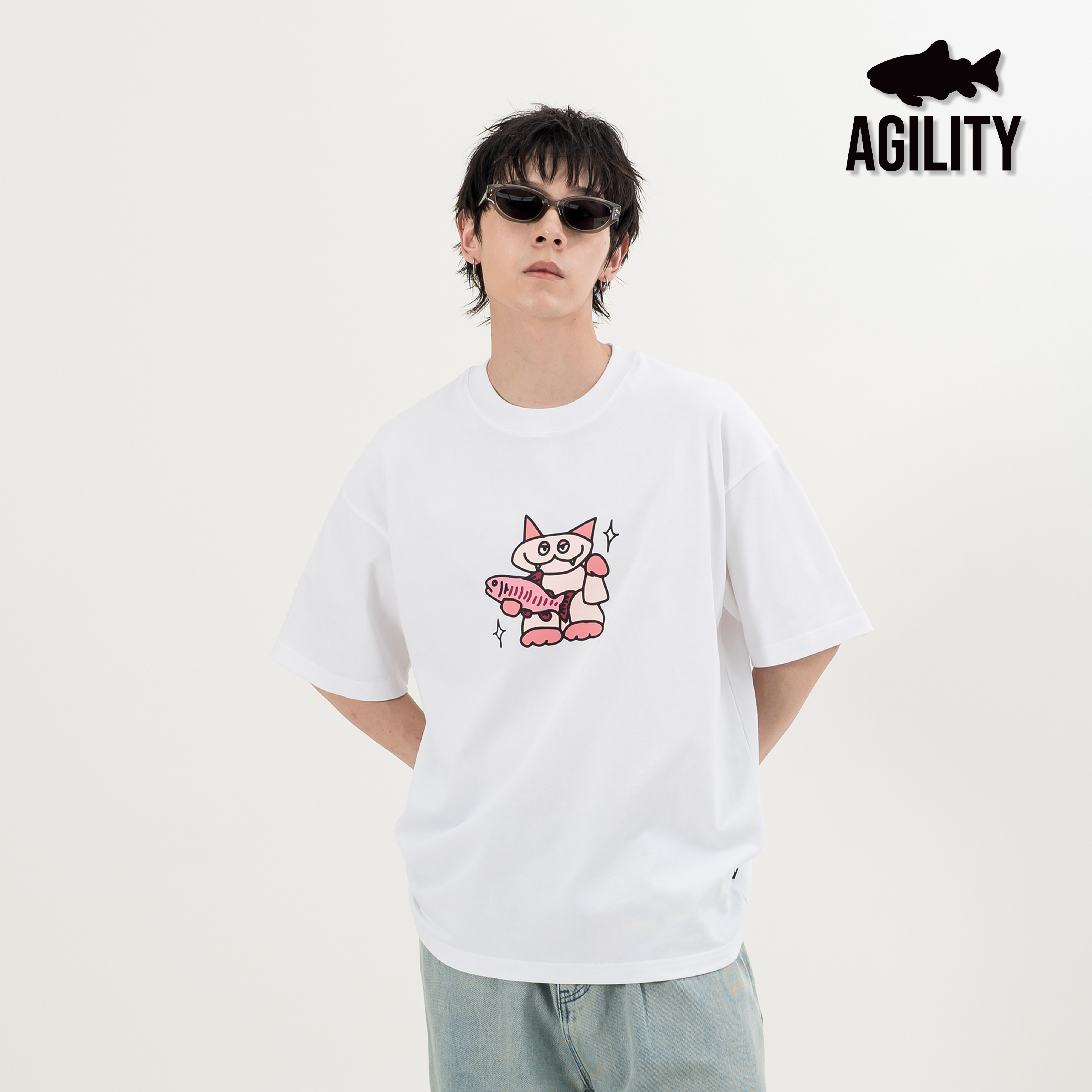 AGILITY Image Heavy Tee / Chibi Lucky Cat Q版招財貓 短袖Tee [RS6-LC2]