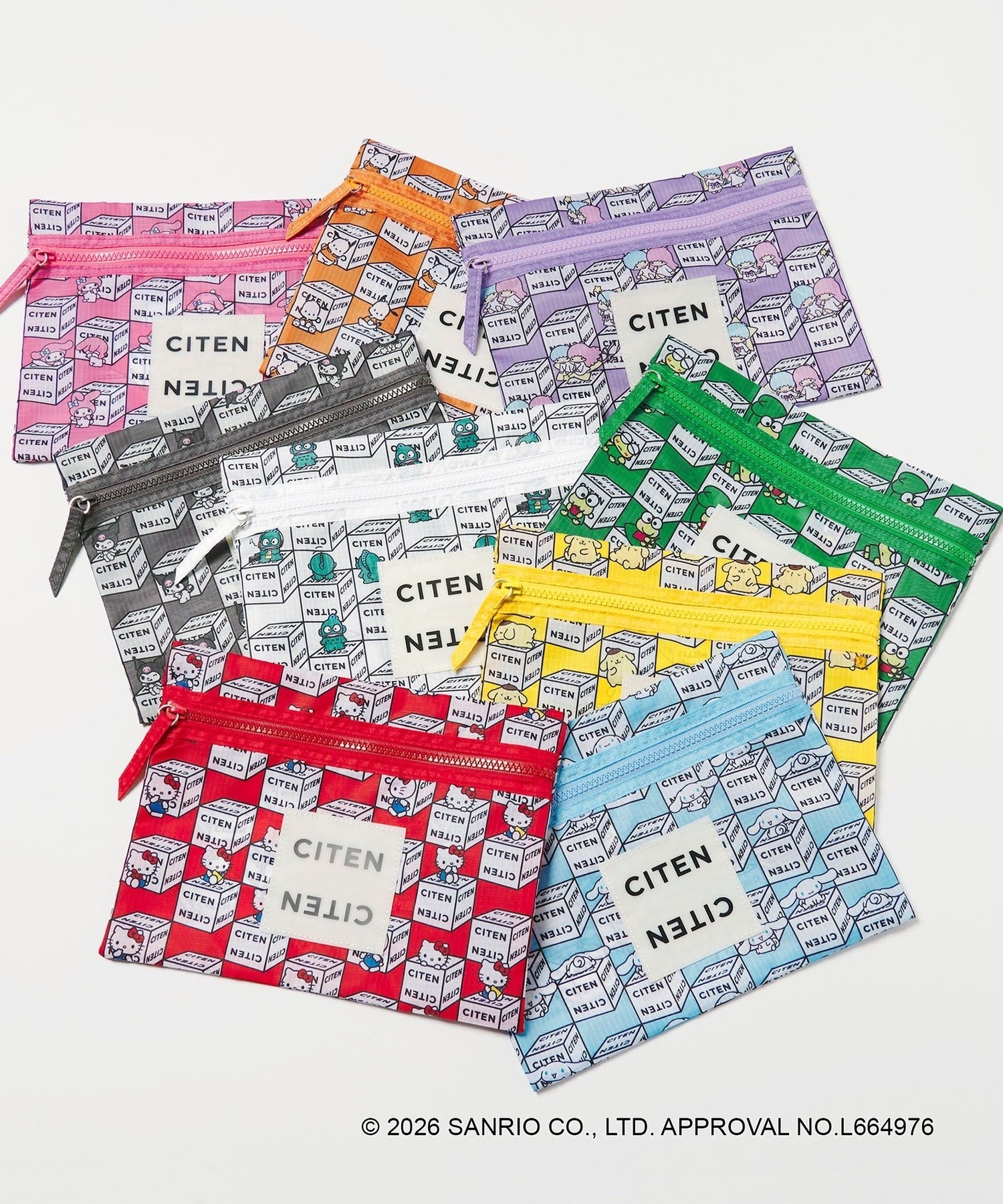 Sanrio Characters x CITEN / Flat Pouch