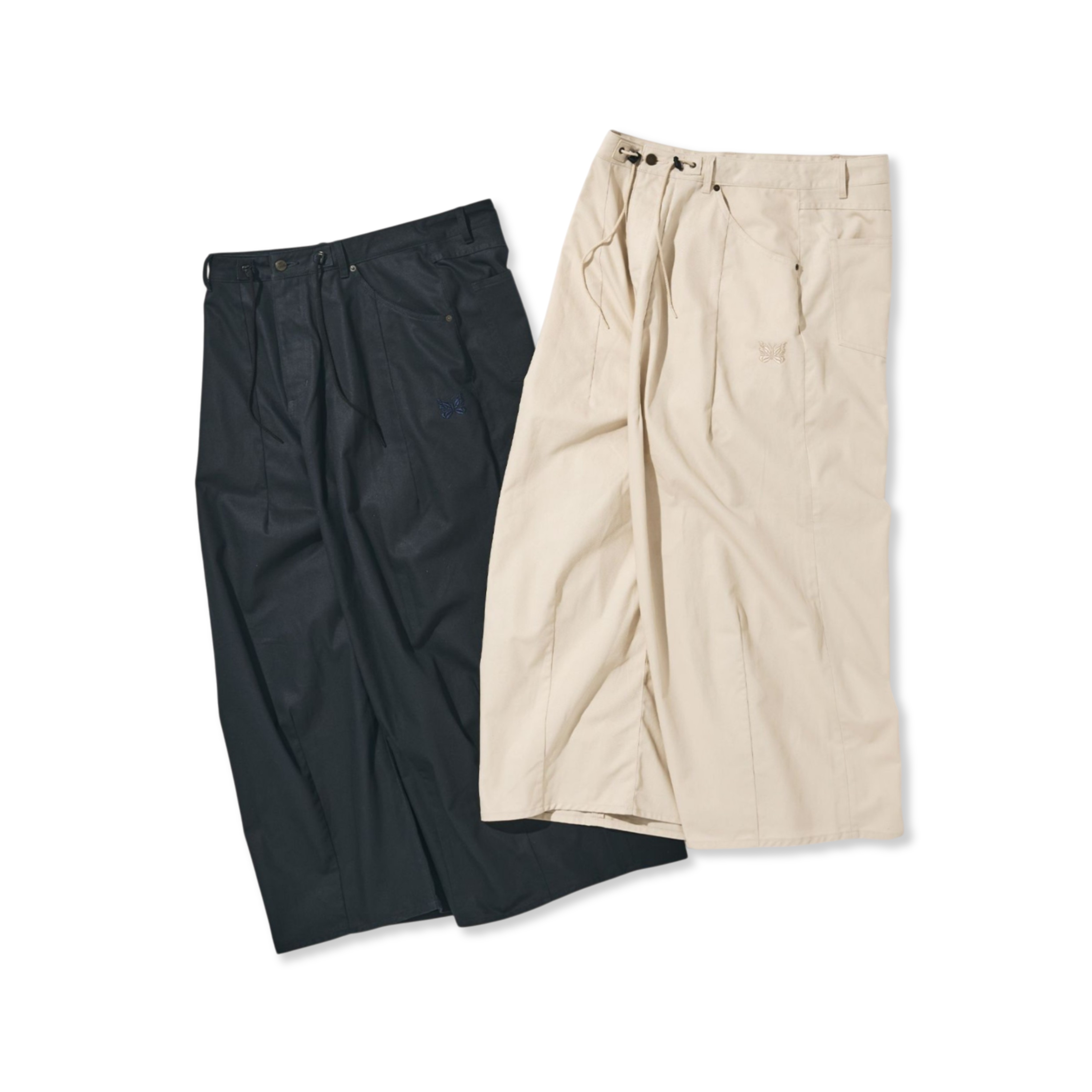 2026SS NEEDLES 417 別注HD Buggy Pant MILITARY 刺繡蝴蝶褲子長