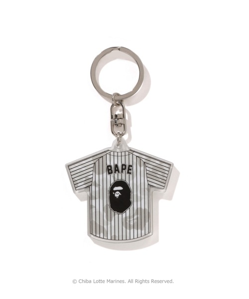 2026SS A BATHING APE BAPE X CHIBA LOTTE MARINES KEYCHAIN 聯名 千葉 羅德 海洋隊 樂天 大頭 球衣 吊飾 鑰匙圈 現貨 1L73182911