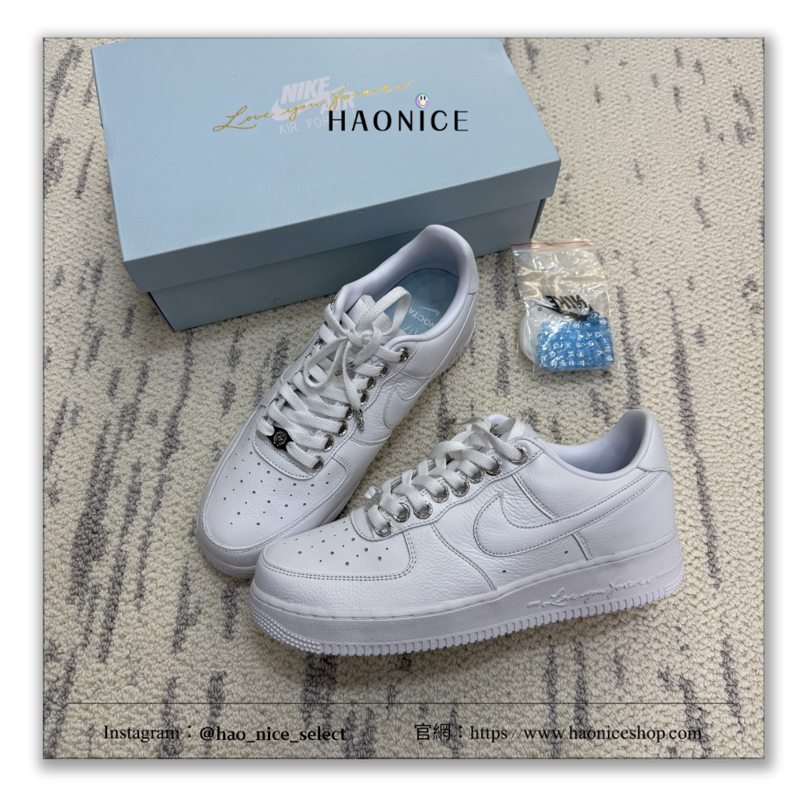 【HAO NICE】客製🎨Nike Air Force 1 x NOCTA x Chrome Hearts 克羅心元素 925銀 純白 板鞋 休閒鞋 假一賠十 配合legit 驗貨