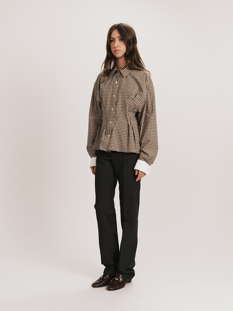 Waisted Shirt - Sand Multi