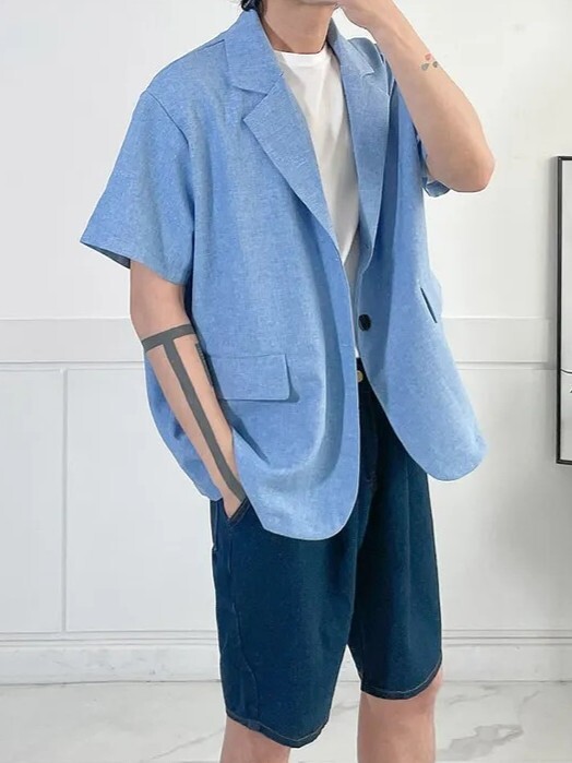 Linen light short-sleeve jacket