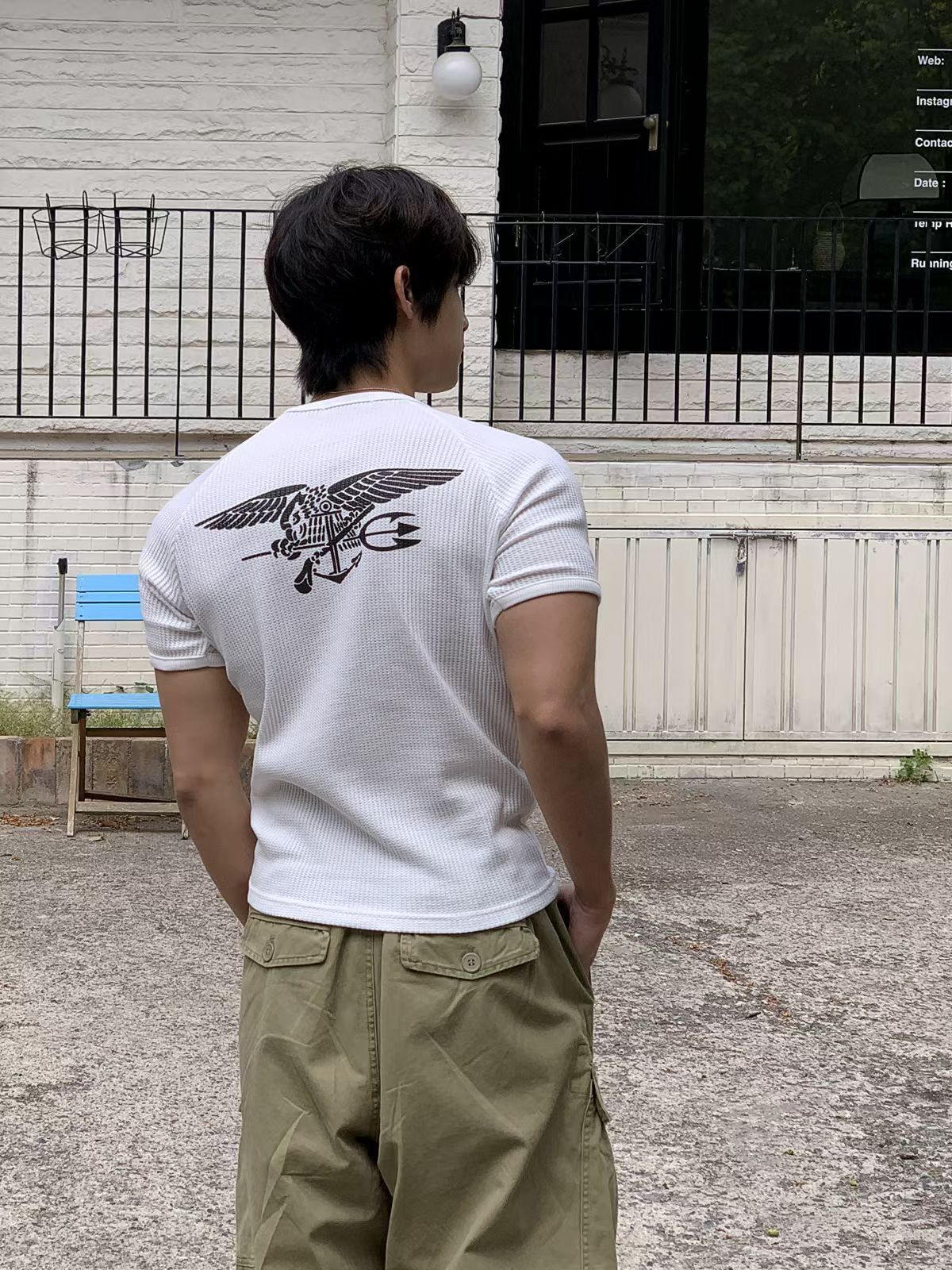 英文字圖案短袖Tee OUR-183T