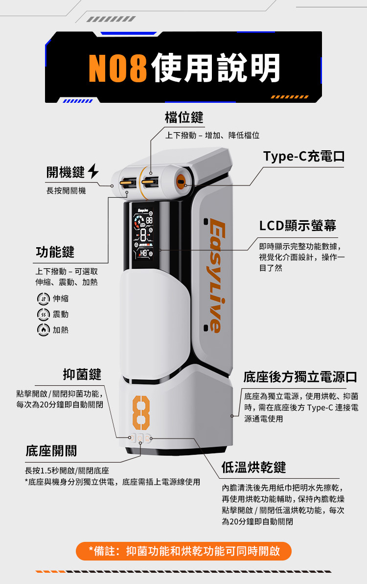 easylive,easy live,easy live 易港,電動飛機杯,震動飛機杯,電動自慰器,吸吮飛機杯,飛機杯,自慰器,EasyLive NO.8,Easy Live NO.8