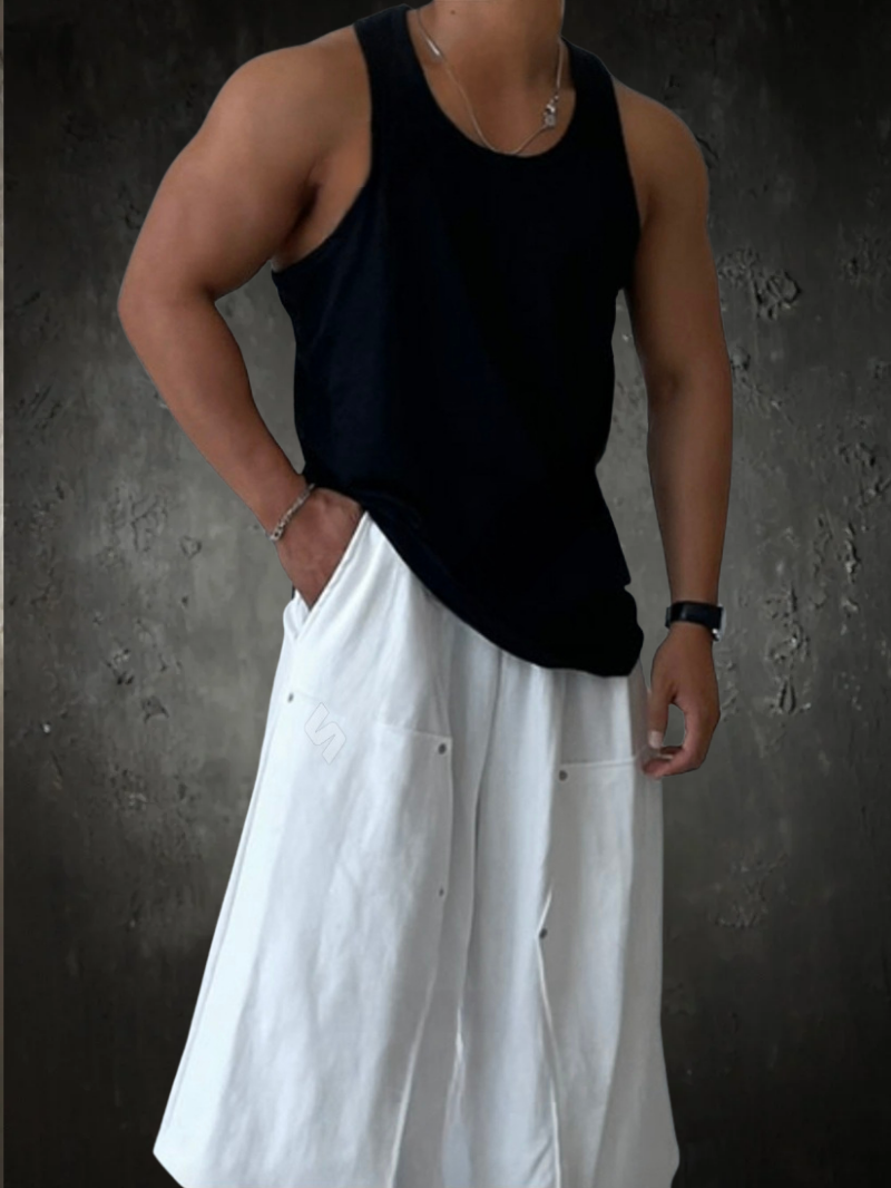 Coarse-woven sleeveless top