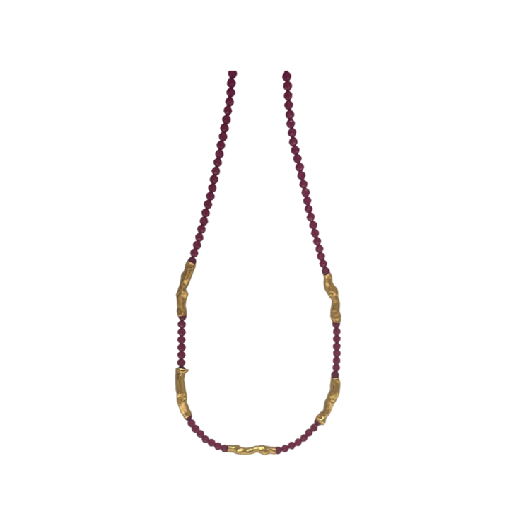 1TA0530-428 [THALLO] 項鍊樹，925銀鍍24K金，紅色 #1432084s22 (EU)