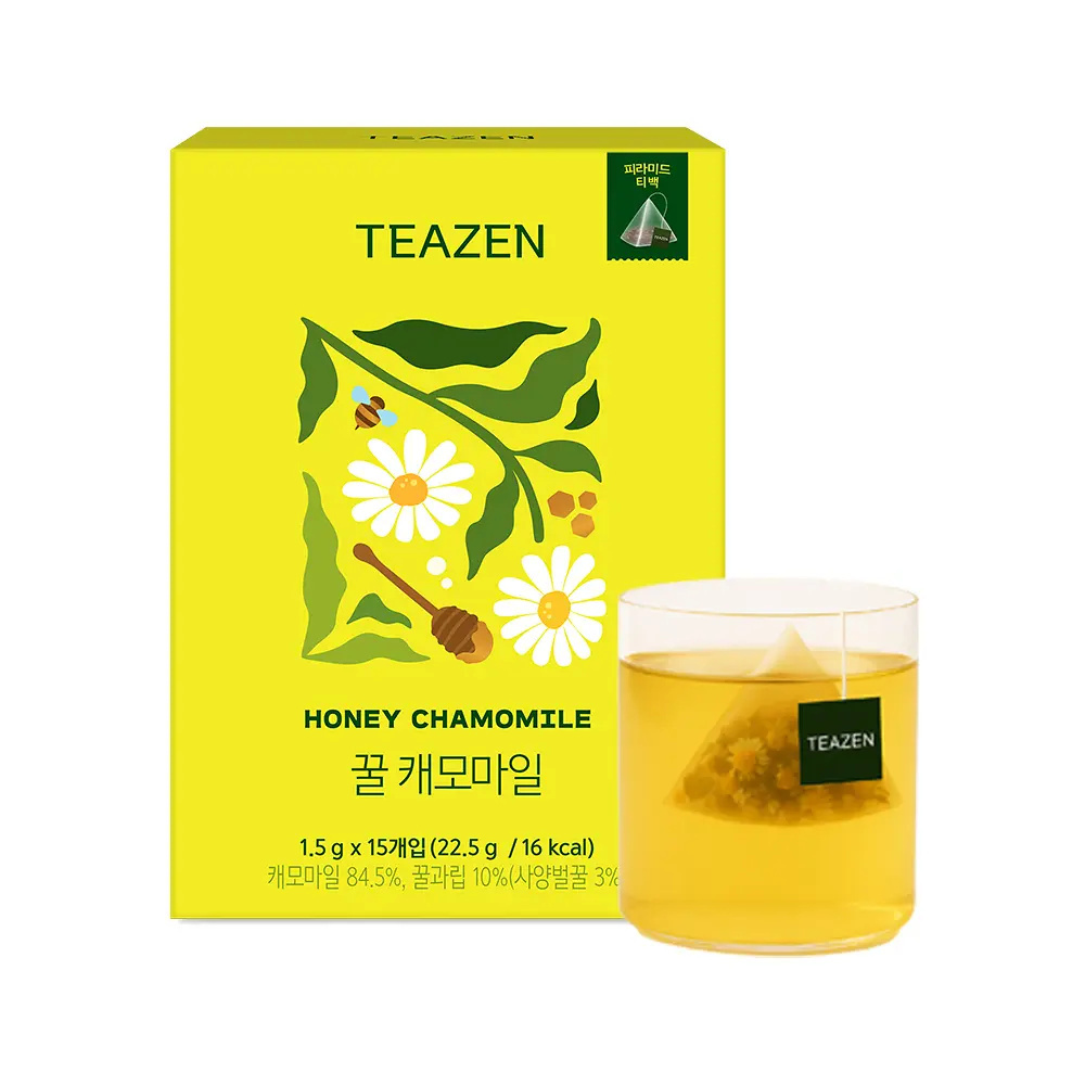 TEAZEN 晶透天然蜂蜜洋甘菊機能草本茶包 #一盒15包