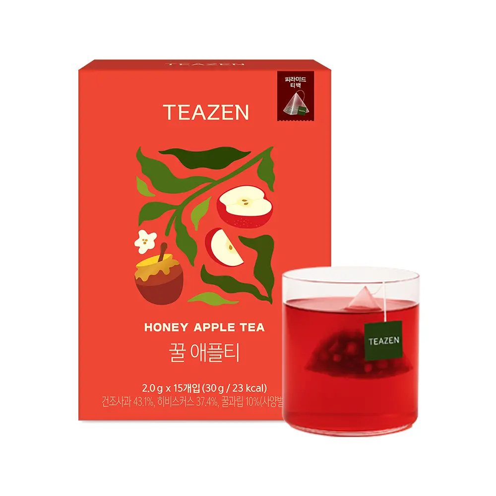 TEAZEN 晶透天然蜂蜜青森蘋果機能紅茶包 #一盒15包