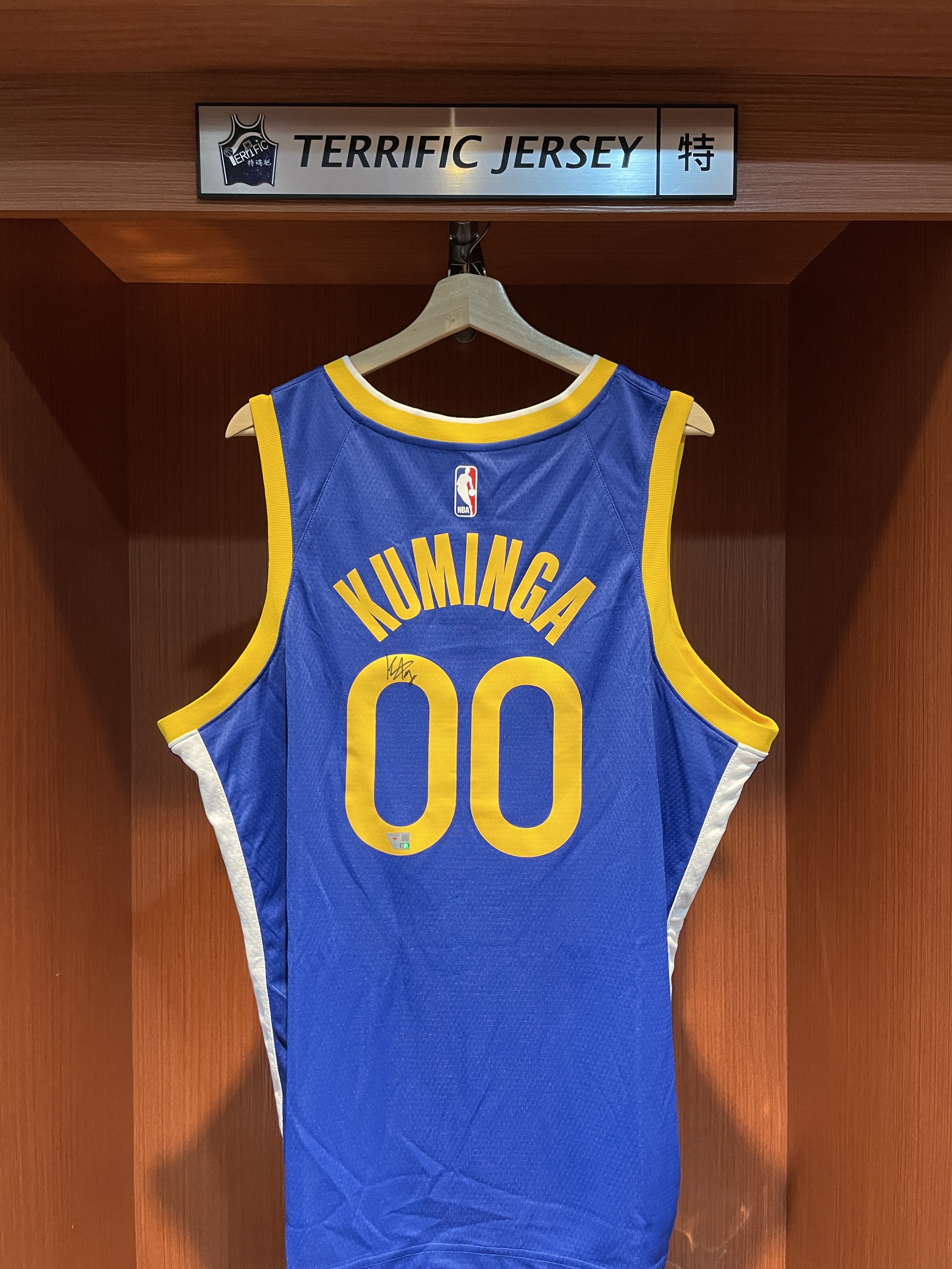NBA球衣 親簽含認證 Jonathan Kuminga 金州勇士藍 Icon Nike Swingman 球迷版 熱轉印 Fanatics 官方雷射編號 全新
