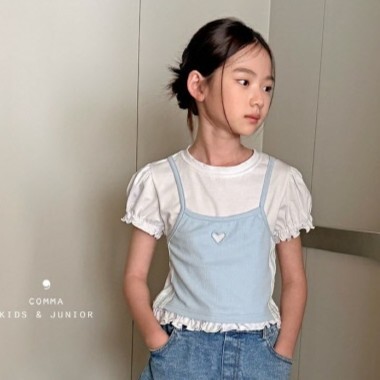 90-160 小愛心層疊上衣 2色