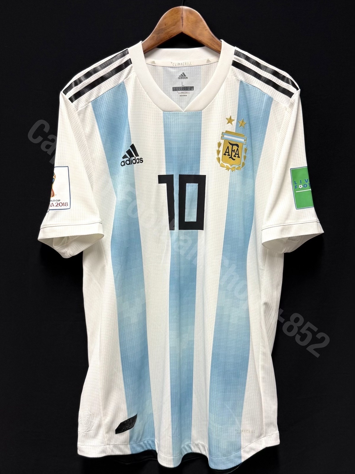 Argentina 2018 FIFA World Cup Adidas Home Authentic Player Shirt #10 MESSI