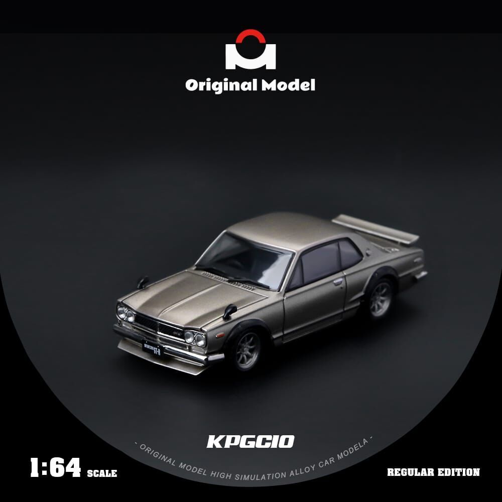 PO-$150 * ORIGINAL MODEL * 1:64 NISSAN SKYLINE 2000 GT-R KPGC10 CHAMPAGNE GOLD
