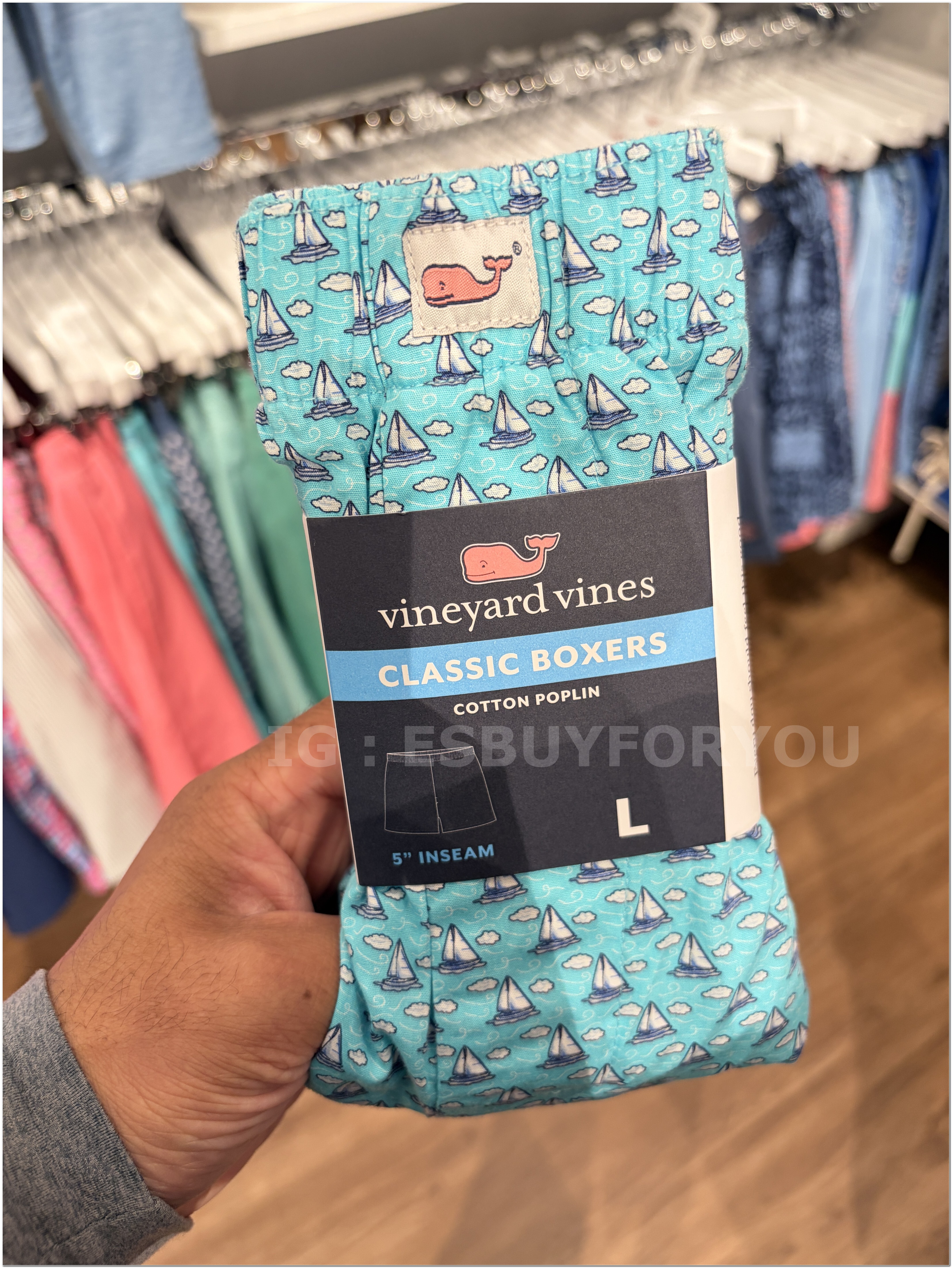 【限時】Vineyard Vines小鯨魚 平口 四角褲(boxers) (4色)