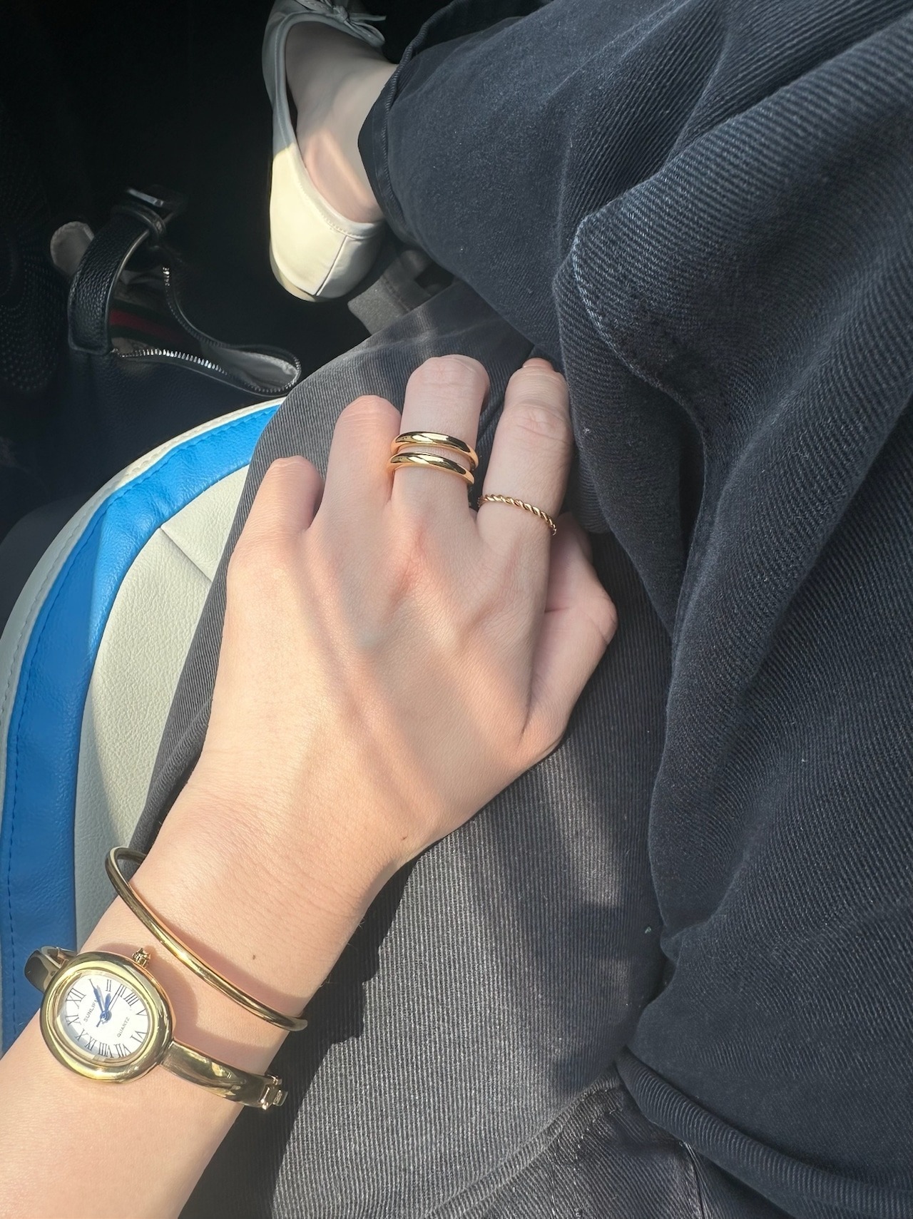 SS double line ring