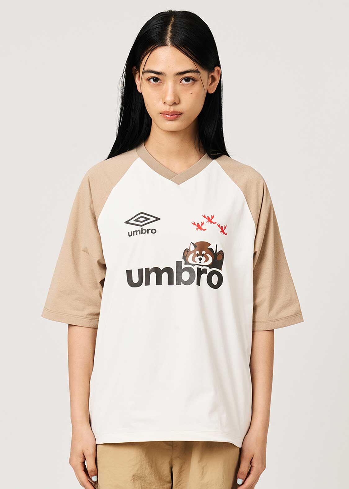 日本預訂 graniph GH Ika umbro | V-neck Raglan Big Silhouette T-shirt