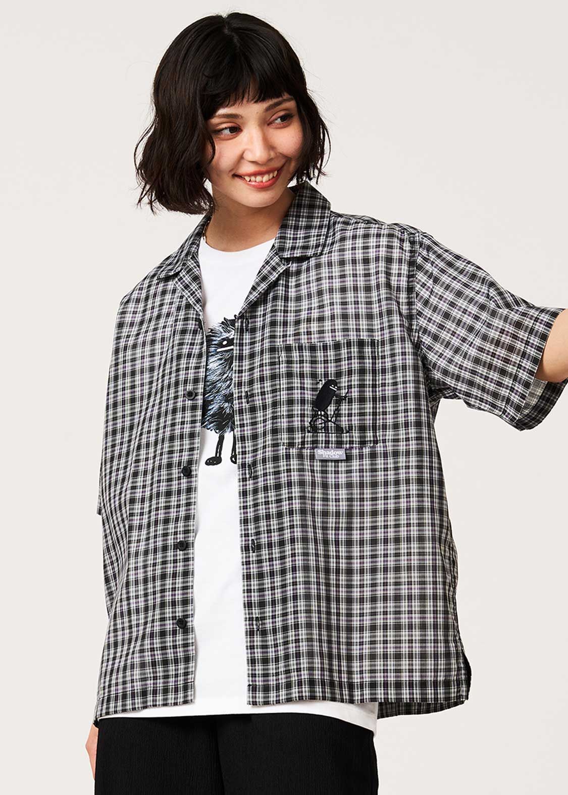 日本預訂 graniph GH Beautiful Shadow Fit Club | Sheer Big Silhouette Short-Sleeve Shirt