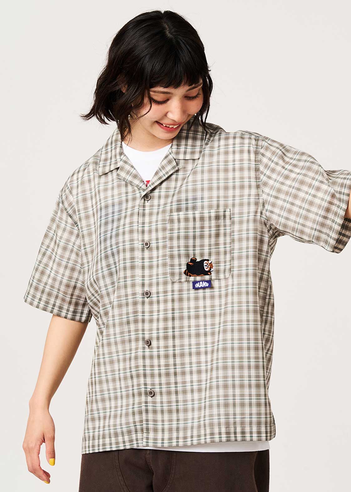 日本預訂 graniph GH Ika Kugoron | Sheer Big Silhouette Short-Sleeve Shirt