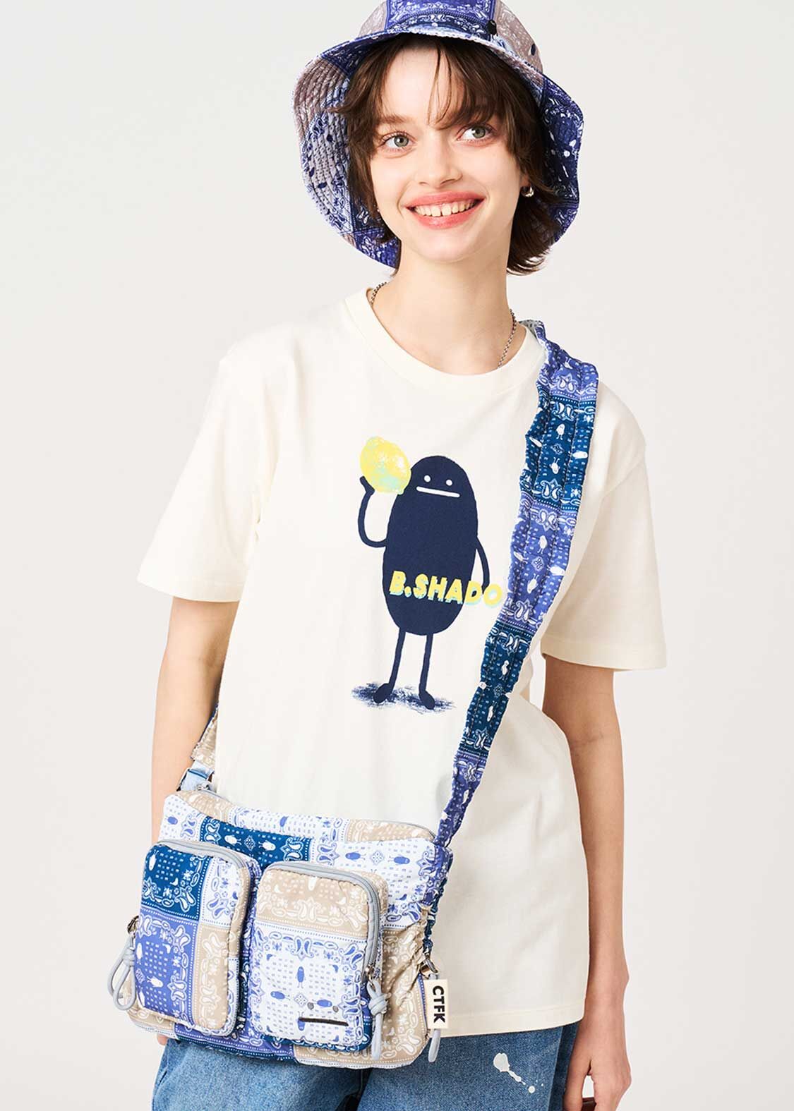 日本預訂 graniph GH Paisley Beautiful Shadow | Gathered Cross Shoulder Bag